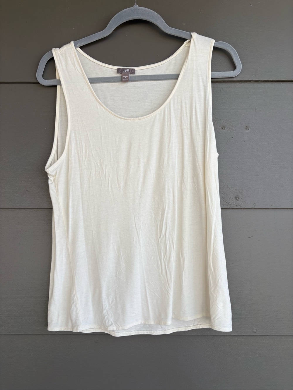 J. Jill Ivory Stretch Comfort Tank Top